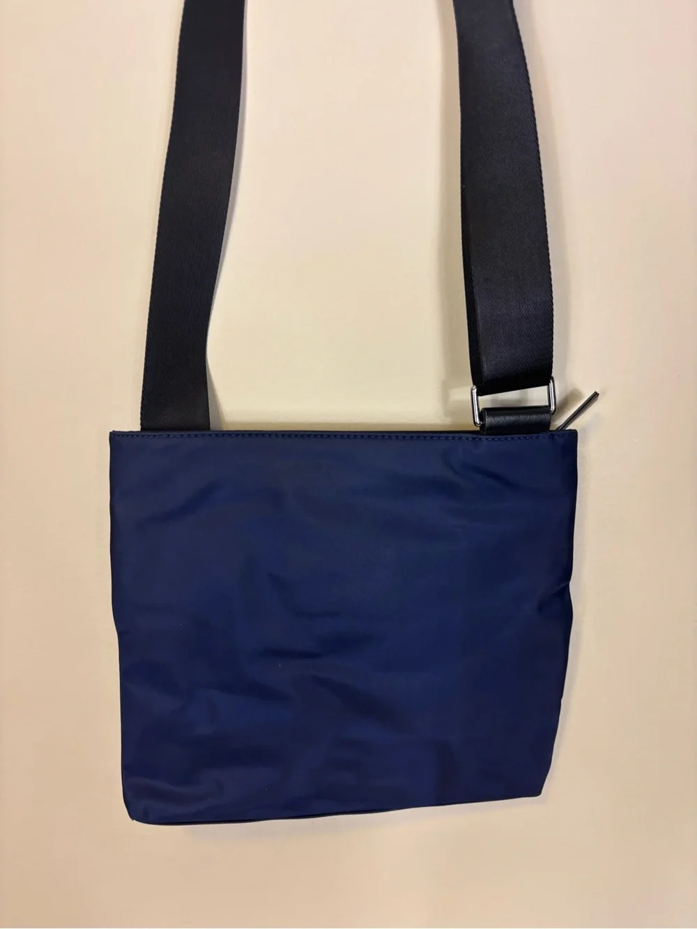 Michael Kors Navy Nylon and Black Crossbody Bag